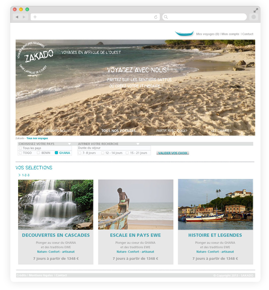 rubrique voyage zakado