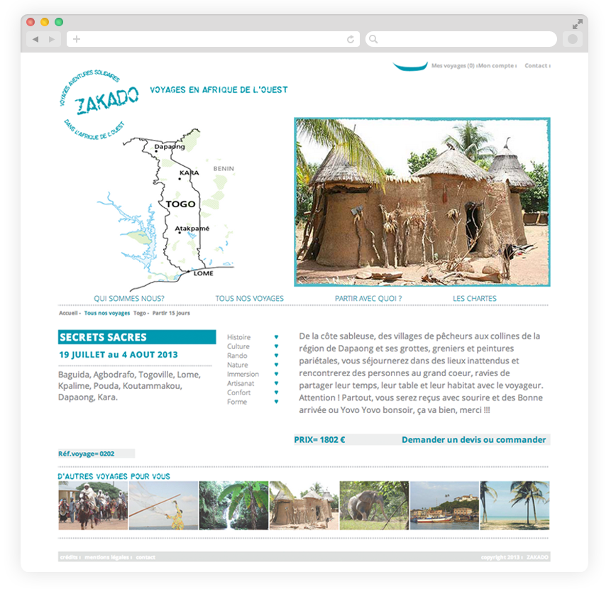 selection voyage togo